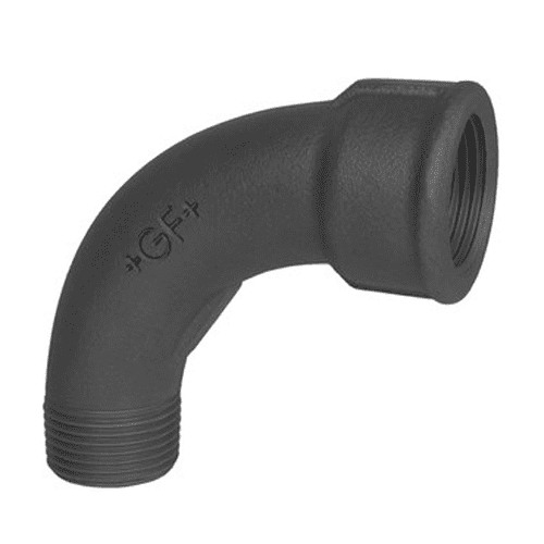 GF 1 malleable lange bocht 90gr (bi.dr. x bu.dr.)