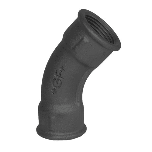 GF 41 malleable bocht 45gr (2x bi.dr.)