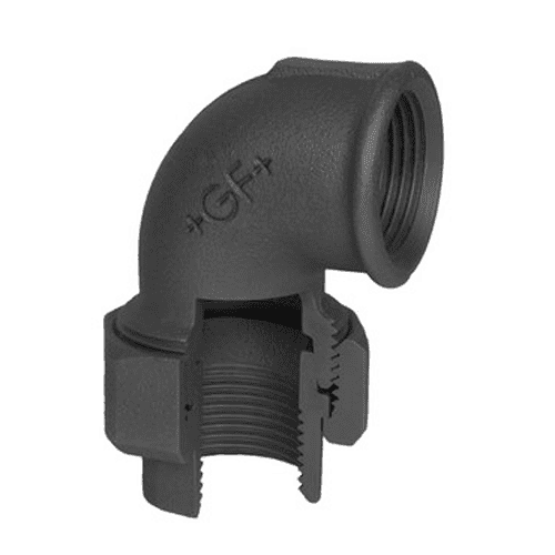 GF 96 malleable haakse koppeling (2x bi.dr.)