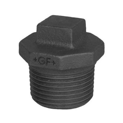 GF 290 malleable stop met rand en vierkant