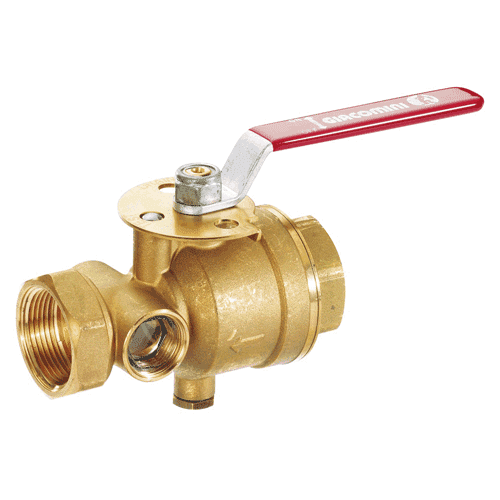 Giacomini kogelkraan Test & Drain NPT, 2x bi.dr.
