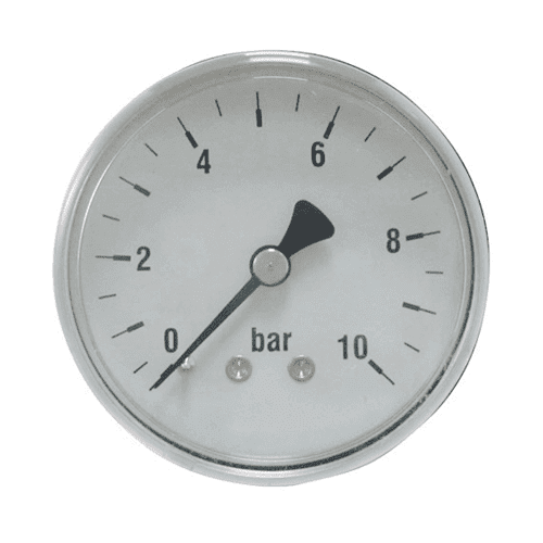 Manometer kunststof kast droog 63mm, achteraansluiting