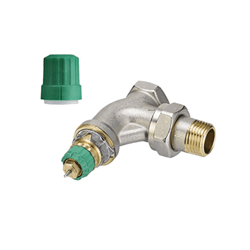 Danfoss RA-DV 2-in-1 radiatorafsluiter (haaks)
