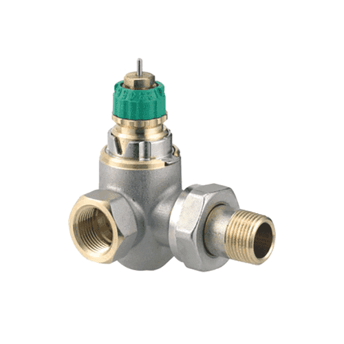 Danfoss RA-DV 2-in-1 radiatorafsluiter (dubbel haaks)