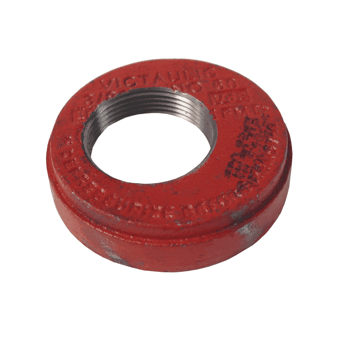 Victaulic caps Style 60 eccentric with BSP thread, red