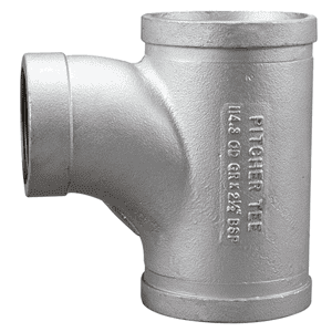 VSH Shurjoint grooved-threaded-grooved Tee, galvanised