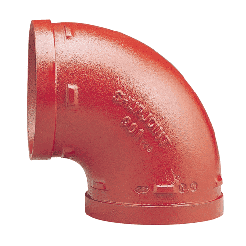 VSH Shurjoint groef bocht kort 90gr, rood