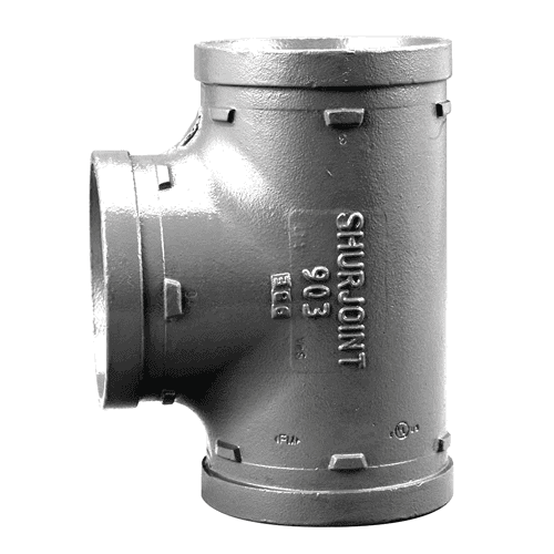 VSH Shurjoint groove T-piece short, galvanised