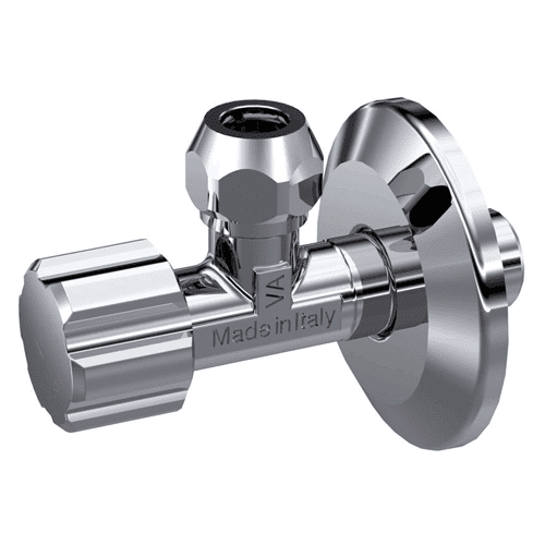 Raminex hoekstopkraan, knop chroom