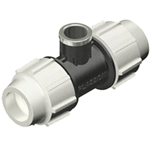 Plasson PP T-stuk 90gr met binnendraad
