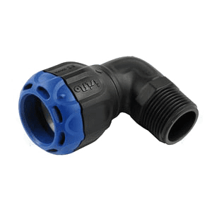 PE Isiflo Sprint overgangsknie 90gr met buitendraad