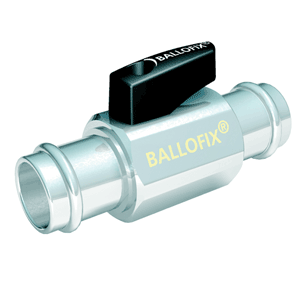 VSH Ballofix kogelafsluiter met hendel, 2x press