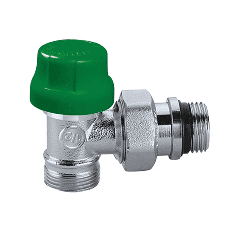 Caleffi DYNAMICAL® thermostatisch radiatorventiel, haaks, voor koper en kunststofbuis