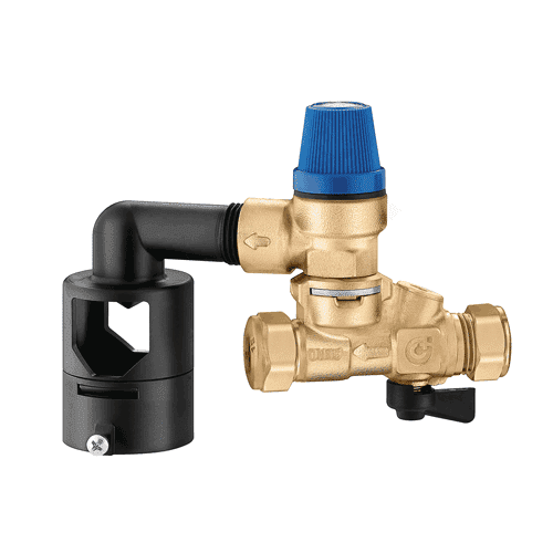 Caleffi veiligheidsgroep/inlaatcombinatie