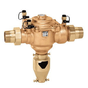 Caleffi terugstroombeveiliger met controleerbare lagedrukzone, bronzen behuizing