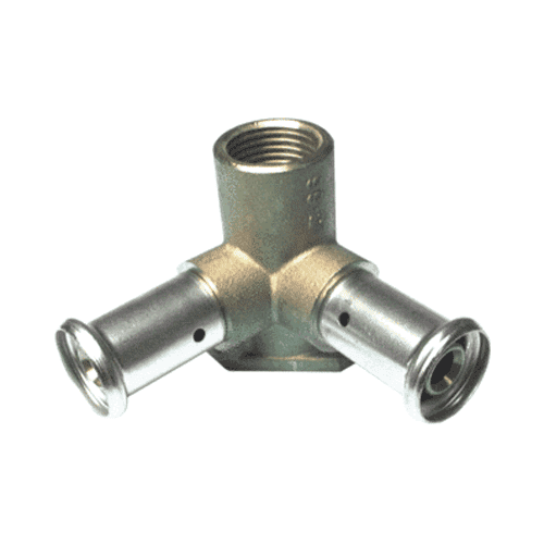 Henco flow-through connector with wall plate