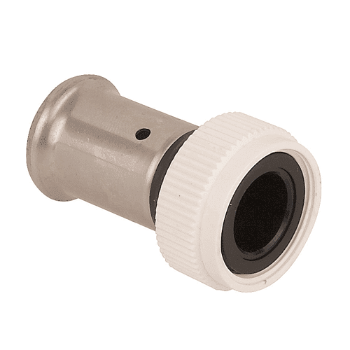 Henco, press fitting with swivel and flat seal
