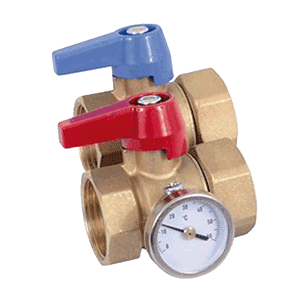 Henco kogelkraanset 1" bi.dr. thermometer