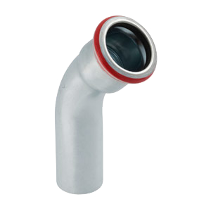 Mapress C-staal, bocht 45gr pers/insteek