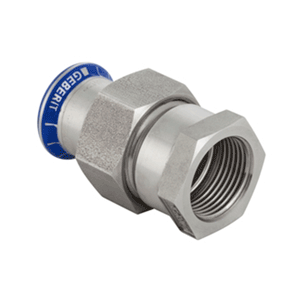 Mapress RVS 316, rechte koppeling met perssok en bi.dr. - RVS wartel