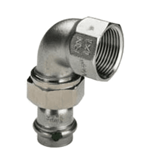 Viega Sanpress Inox RVS 3-delige knie met SC-Contur, pers x bi.dr.