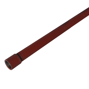 Welded wire tubes sand blasted and red leaded with sock