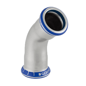Mapress RVS 316, FKM blauw, bocht 45gr