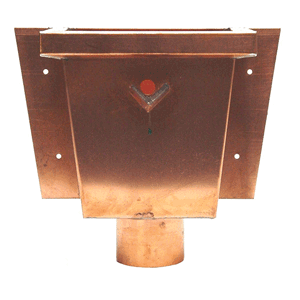 copper hopper head, Square
