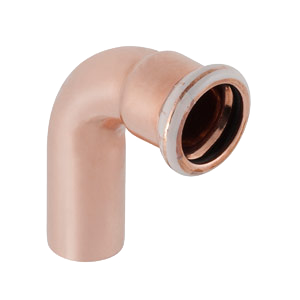 Mapress koper, bocht 90gr pers/insteek