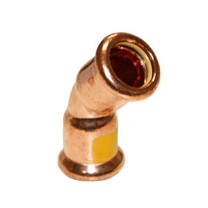 Mapress koper gas, bocht 45gr 2x pers