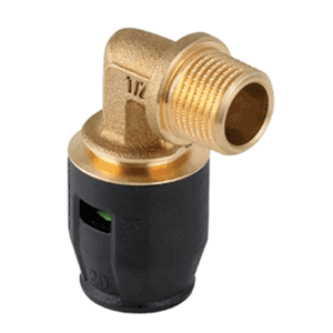 Geberit PushFit bocht 90 gr. met bu.dr.