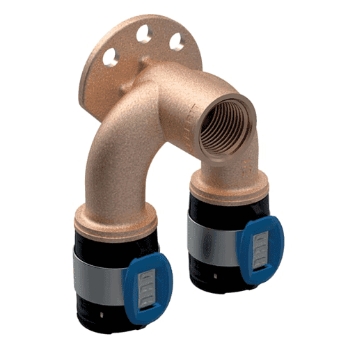 Geberit FlowFit doorlusmuurplaat 90gr