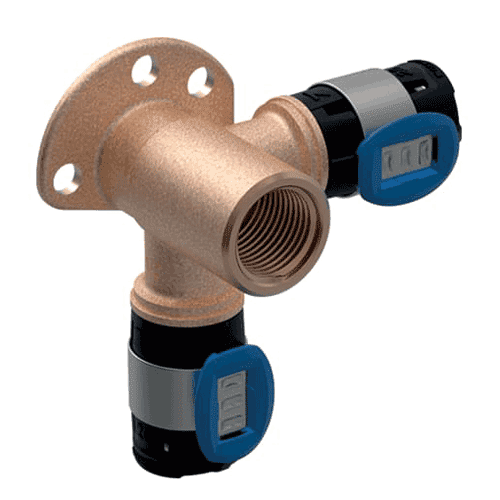 Geberit FlowFit doorlusmuurplaat 90gr, hoek