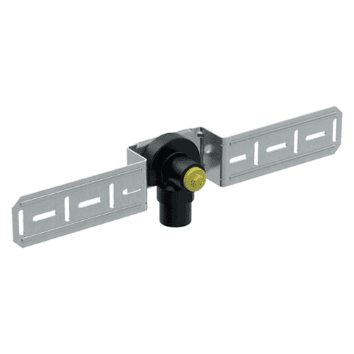 Geberit FlowFit muurplaat 90gr voorgemonteerd, enkelvoudig