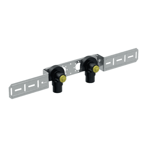 Geberit FlowFit muurplaat 90gr voorgemonteerd, tweevoudig