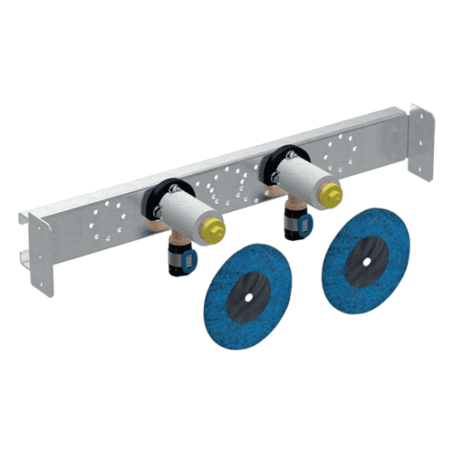 Geberit FlowFit muurplaat 90gr voorgemonteerd, tweevoudig + isolatie