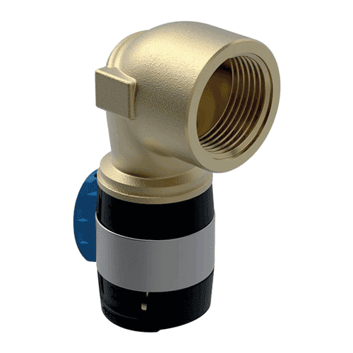 Geberit FlowFit overgangsbocht 90gr, binnendraad