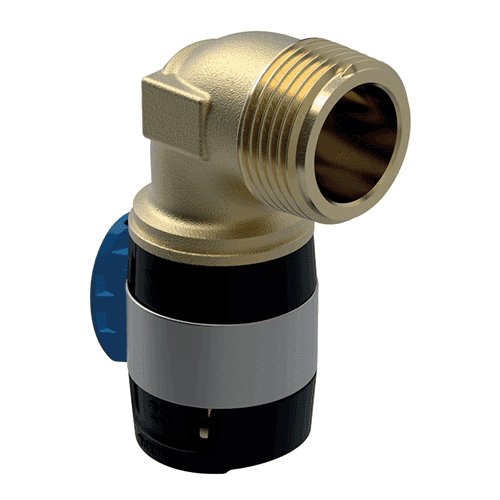 Geberit FlowFit overgangsbocht lang 90gr, buitendraad