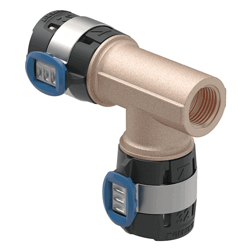 Geberit FlowFit T-stuk met binnendraad zijdelings