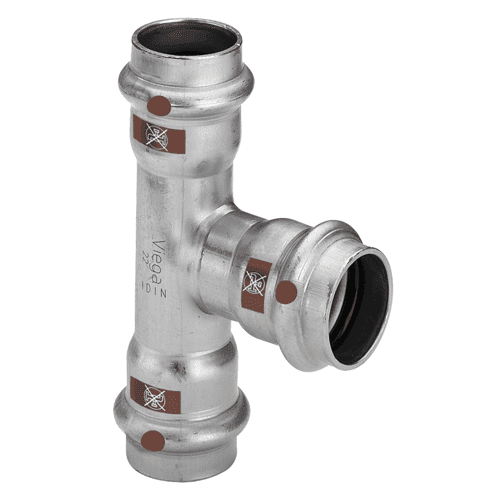 Viega Temponox verloop T-stuk, 3x pers