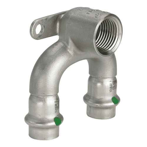 Viega Sanpress Inox RVS doorstroommuurplaat met SC-Contur