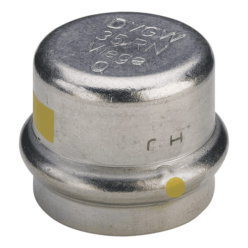 Viega Sanpress Inox RVS gas eindkap met SC-Contur