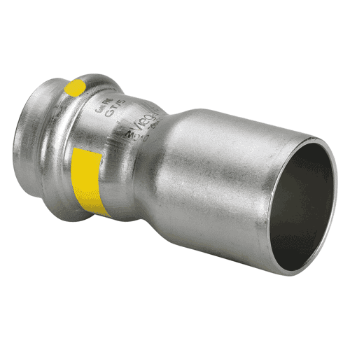 Viega Sanpress Inox RVS gas verloopsok met SC-Contur, pers x insteek