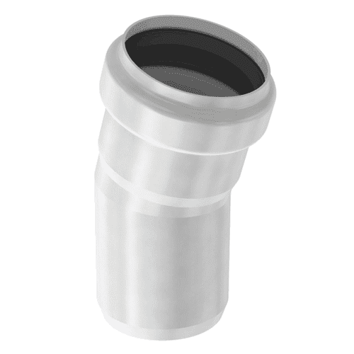 RVS bocht 15gr mof-spie