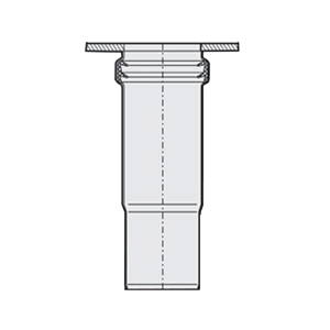 Stainless steel connector pipe, flange with extended socket