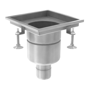 ACO Stainless RVS304 vaste afvoerput incl. stankslot EG 250