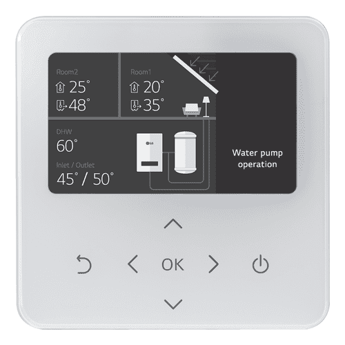 LG warmtepomp bediening bedraad