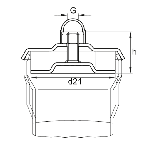 ACO GMX end cap with nut