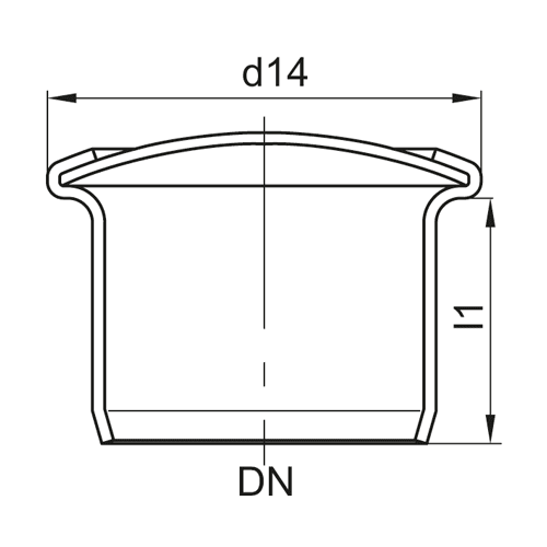ACO GMX end cap PVC