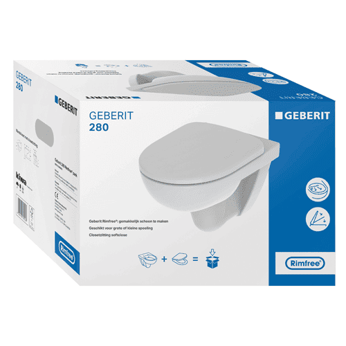 Geberit 280 Basic wandcloset pack